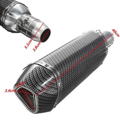 Silencers Mufflers 38 51mm Universal Stainless Steel Motorcycle