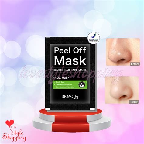 Jual Bioaqua Blackhead Peel Off Mask Charcoal Sachet Gram Bpom