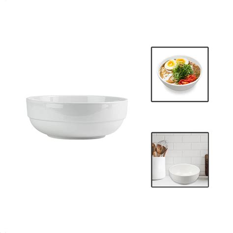 Tigela Bowl 700ml Melamina Branca Cumbuca Caldo Sopa Salada Shopee Brasil