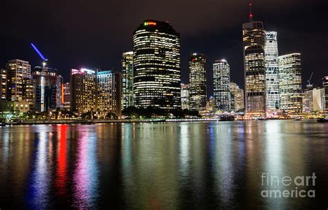 Brisbane city skyline after dark Photograph by Andrew Michael - Pixels