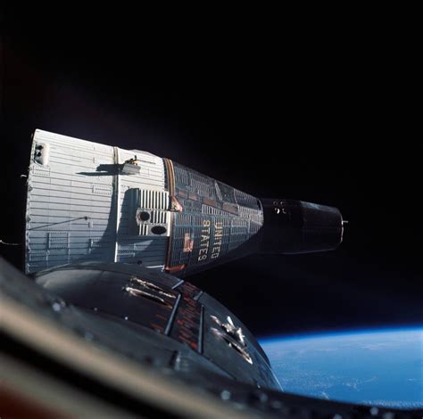 Gemini 7 rendezvous with Gemini 6A (Photo taken from the Gemini 6A ...