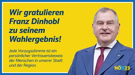 Franz Dinhobl Vertritt Stadt Und Region Auch In Den Kommenden F Nf