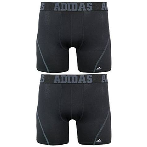 Adidas Men S Sport Performance Climacool Boxer Brief Underwear 2 Pack Black Thunder Grey