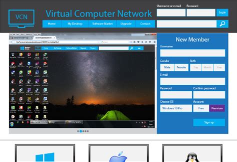 virtual computer network mockup nameana