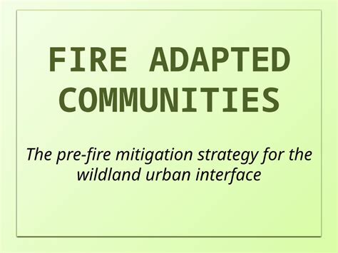 Pptx What Is A Fire Adapted Community What Is A Fire Adapted Community A Fire Adapted