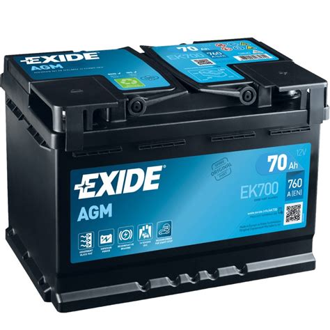 Exide EK700 AGM 70Ah Autobatterie 570 901 076 Swissbatt24 Ch