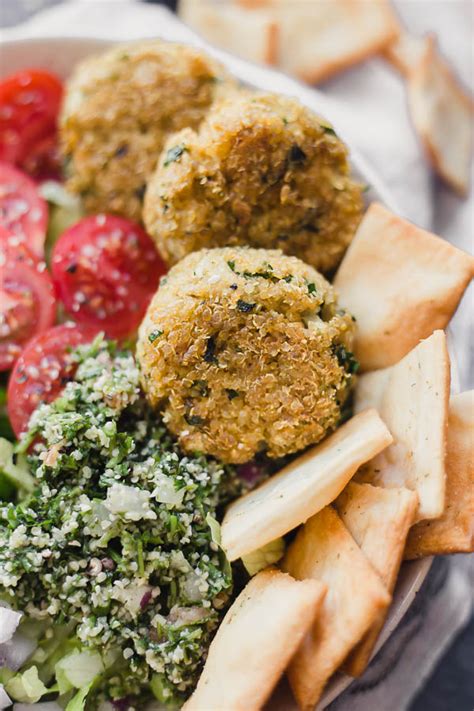 Baked Lemon Herb Quinoa Falafel Fooduzzi