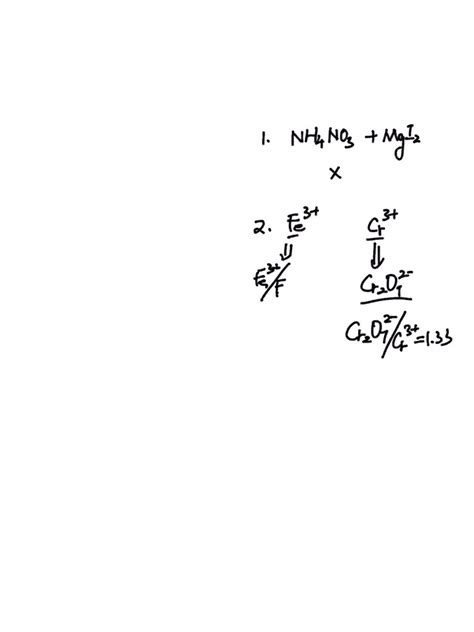 Solved Does A Reaction Occur When Aqueous Solutions Of Calcium Iodide And Aluminum Nitrate Are