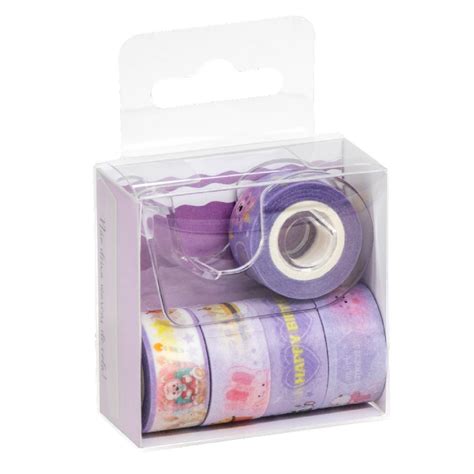 Kit Fita Adesiva Decorada Washi Tape Soul 12mm X 3m Mini Dispenser C