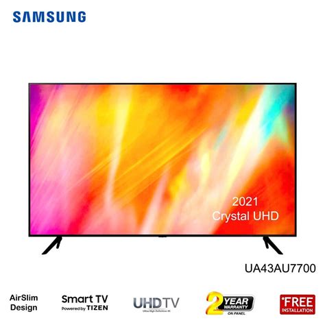 Samsung Ua43au7700 43 Crystal Uhd 4k Smart Led Tv With Air Slim