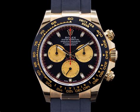 Rolex Ln Daytona Ln Black Dial K Yellow Gold