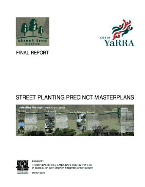 Fillable Online Street Planting Precinct Masterplans City Of Yarra