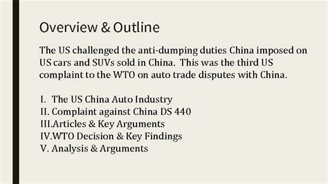 US Vs China China Anti Dumping Countervailing Duties