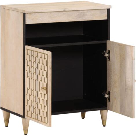 The Living Store Beistellschrank 60x33x75 Cm Massivholz Mango Sideboards