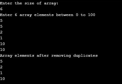 Java Program To Remove Duplicate Elements In An Array Quescol