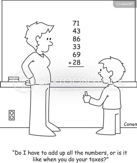 Teacher Teaching Math Cartoon