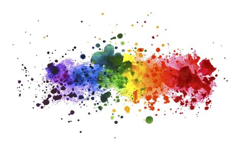 Rainbow Watercolor Splash Background Vector Illustration