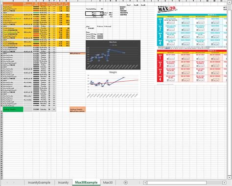 Insanity Max Fitness Tracker Excel Spreadsheet Etsy