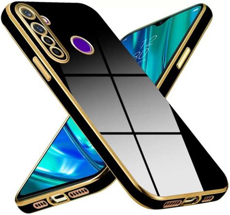 Mr Case Silicone 6D Chrome Back Cover Case For Realme 5 Pro Gold