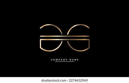 Gg Abstract Letters Logo Monogram Stock Vector Royalty Free