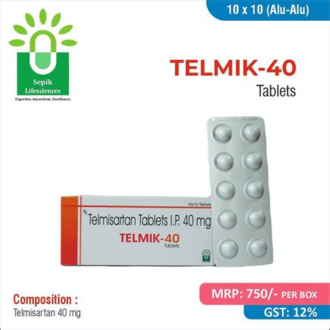 Telmisartan 40 Mg Tablet At Rs 750 Box In Panchkula ID 2851922042297