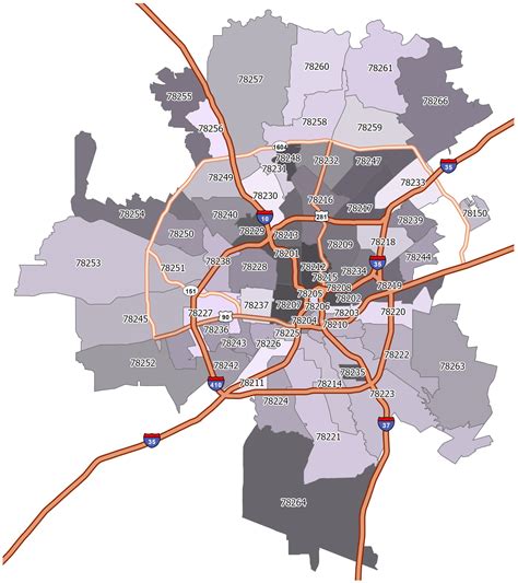 San Antonio Zip Code Map - GIS Geography