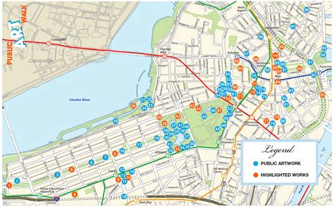 Map Boston Public Art Walk 100 Public Art Works Publi Flickr