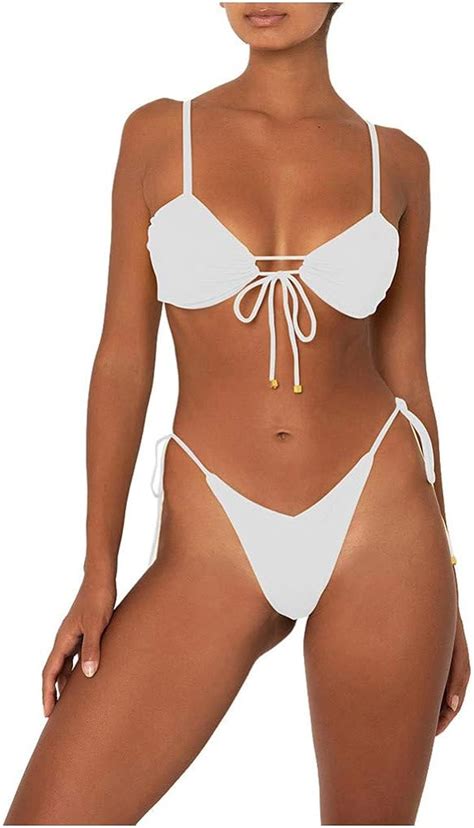 HIGOU Bikini brasileño para mujer con sujeción al cuello deportivo a