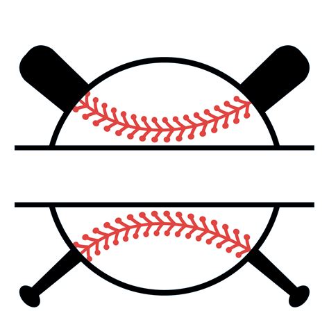 Baseball With Split Monogram Design 8879649 Png