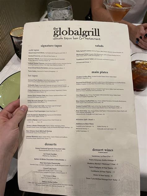 Menu Global Grill