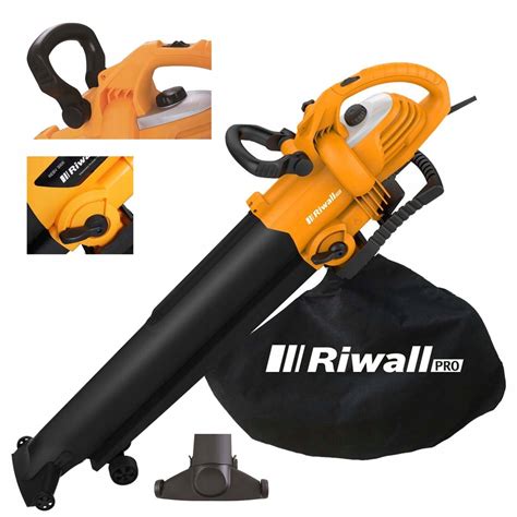 Riwall Pro elektryczna dmuchawa odkurzacz liści 45l 3000w 4km metalowy