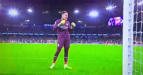 S House Ederson Spotted Winding Up Arsenal Fans As Man City Romp To