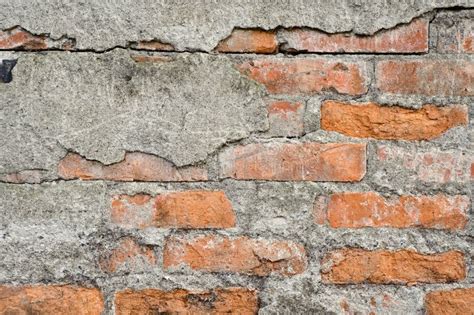 Rode Bakstenen Muur Met Groen Gras Op Wit Wordt Geïsoleerdh Stock