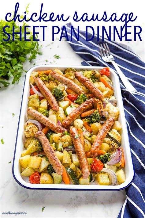 Chicken Sausage Sheet Pan Dinner The Busy Baker