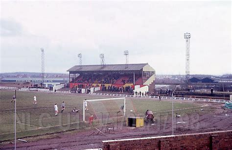 Cliftonhill Stadium During A Match C1979 Slide Created By Flickr