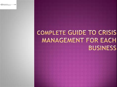 The Ultimate Guide To Crisis Management Riti Sharma Page 1 7