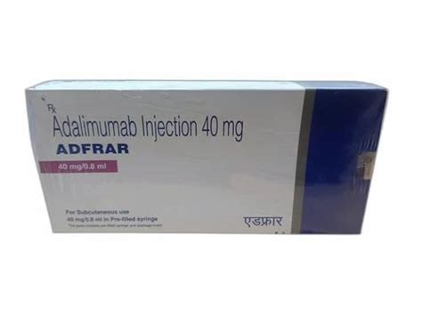 Adfrar inj 40 mg - Adalimumab 40Mg Injection at Rs 7200.00/vial ...