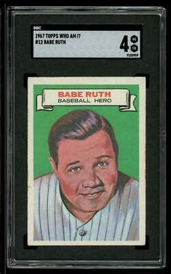 Topps Who Am I Babe Ruth Yankees Hof Baseball Hero Sgc Vg Ex