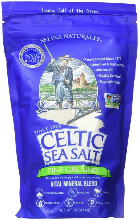 Amazon.com : Fine Ground Celtic Sea Salt – 16 Ounce (Pack of 1 ...