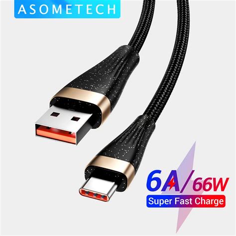 6a Usb C Cable Phone Wire Type C Cable Usb A To Type C Fast Charger Cable For Xiaomi Samsung