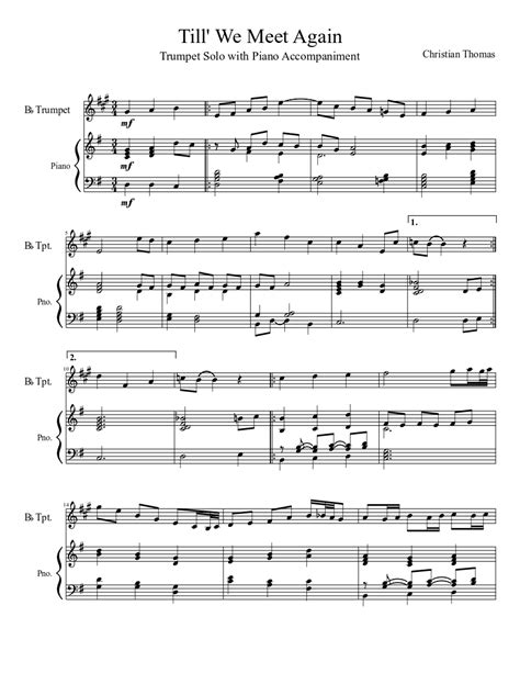 Till We Meet Again Sheet Music Download Free In Pdf Or Midi