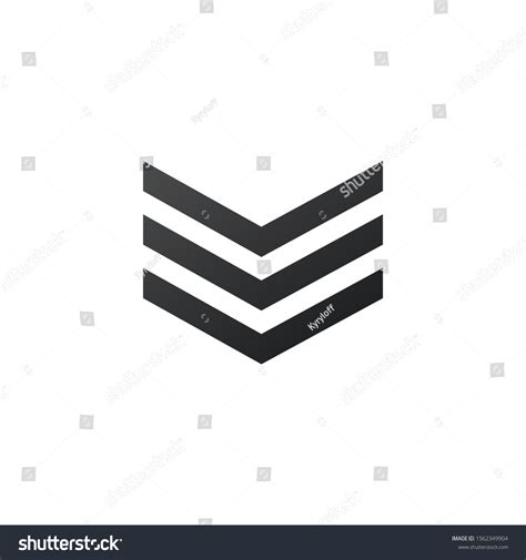 Badge Military Icon Army Chevron Stock Stock Vector (Royalty Free ...