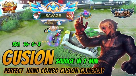 Gusion Savge Gusion Fast Hand Combo With Best Build And Gameplay