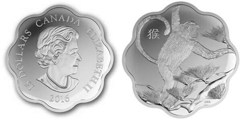 Dollars Elizabeth Ii Lunar Lotus Year Of The Monkey Canad