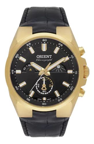 Reloj pulsera Orient Cronógrafo Relógio Orient Masculino Couro