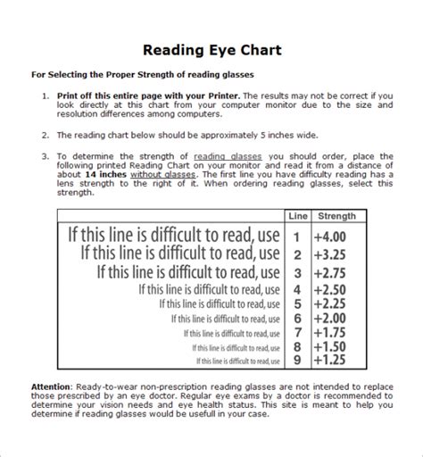 Printable Eye Chart Near Vision - Printable Templates