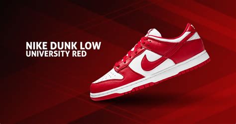 Classic Colour Combination Hits The Nike Dunk Low University Red