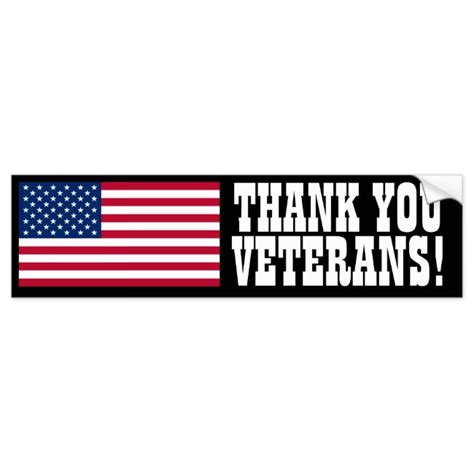 Thank You Veterans Bumper Sticker Zazzle Thank You Veteran Bumper