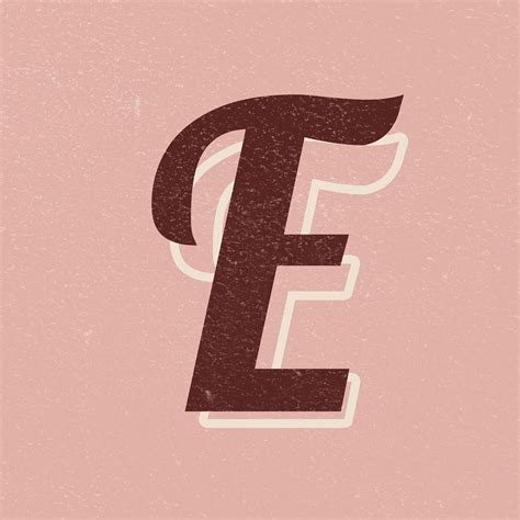 Download Premium Psd Image Of Alphabet Letter E Vintage Handwriting