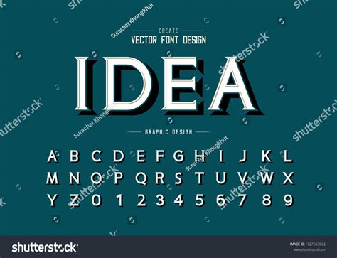 Black Shadow Font Alphabet Vector Idea Stock Vector Royalty Free